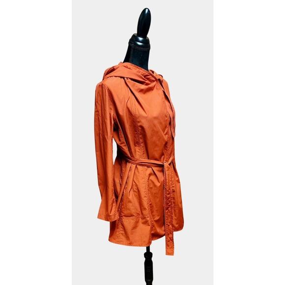 Eileen Fisher Women's Lightweight Hooded Wrap Jacket Burnt Orange, Size XS - Picture 5 of 8